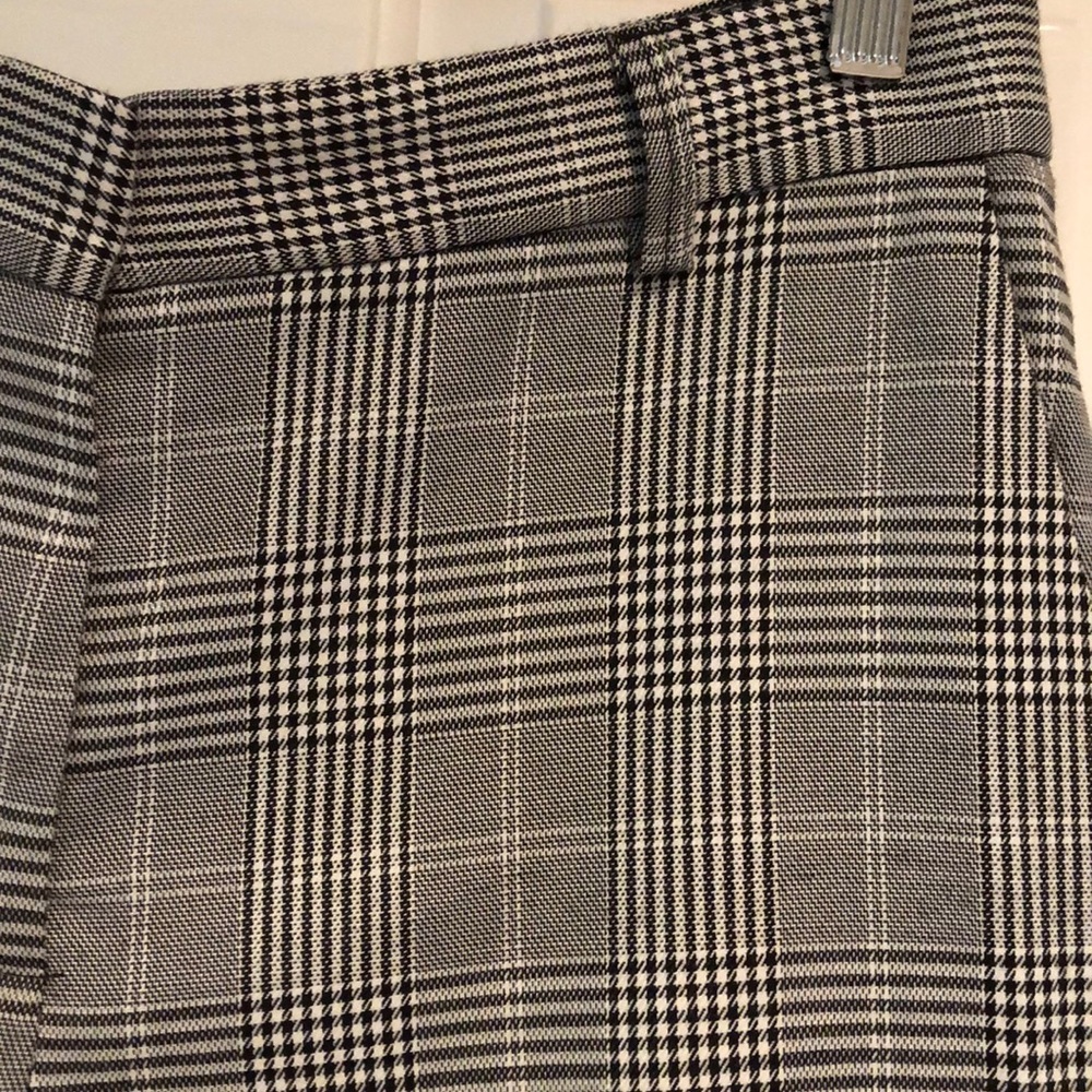 Trousers black & white plaid